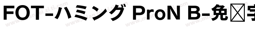FOT-ハミング ProN B字体转换